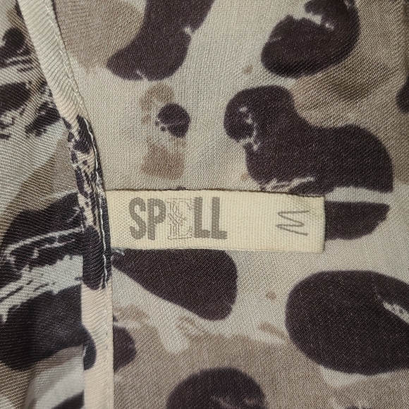 New Spell Designs Wild Ones strappy dress dust M gypsy leopard kerchief midi - Picture 10 of 17